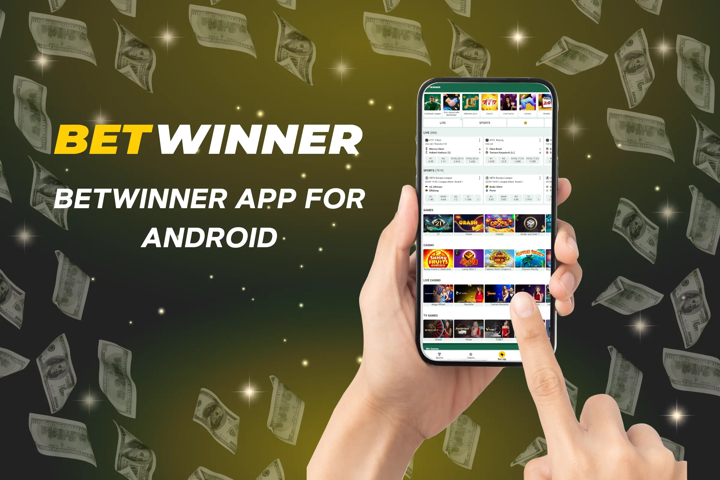 Winng Betwinner download android app